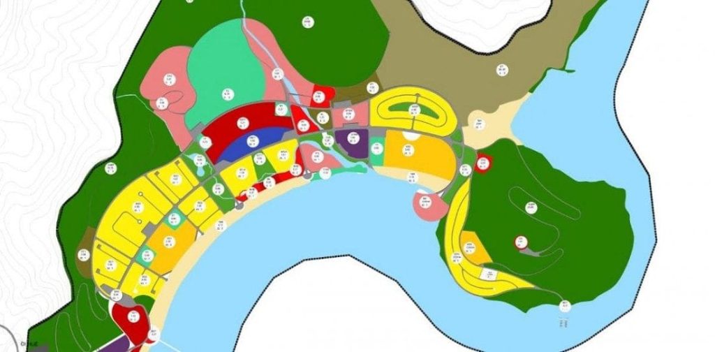 Thiết kế dự án 3 Khu điều hành trung tâm có màu đỏ